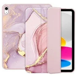 Tablettok iPad 2022 10.9 (iPad 10) - MARBLE smart case, ceruza tartóval-6