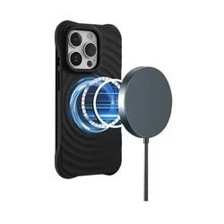 iPhone 16 Pro telefontok - Pastel Wave - MagSafe kompatibilis fekete szilikon hátlap tok ﻿-3