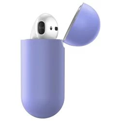 AirPods 1/2 tartó: Baseus ultravékony lila szilkongél AirPods 1/2 tartó-8