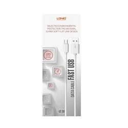 Kábel: LDNIO SY-03 iPhone készülékhez fehér lightning kábel (gyors, 2,1A)-2