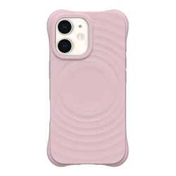 iPhone 12 telefontok - Pastel Wave - MagSafe kompatibilis lila szilikon hátlap tok-1
