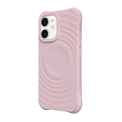 iPhone 12 telefontok - Pastel Wave - MagSafe kompatibilis lila szilikon hátlap tok-3