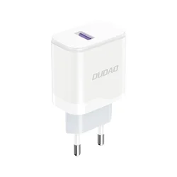 Dudao A20EUL - fehér hálózati töltőfej, 18W + USB / Lightning kábel-1