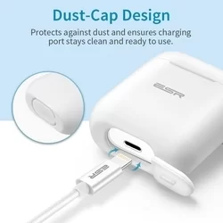 Airpods 1/2tartó: ESR Bounce AirPods 1/2 tartó - fehér szilikon-1