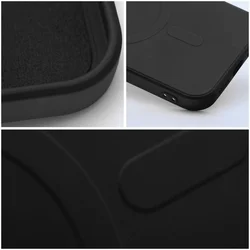 iPhone 13 Pro Max telefontok - MagSafe kompatibilis fekete szilikon tok-4