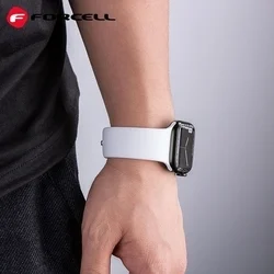 Apple Watch Series 1/2/3 (38 / 40 / 41 mm) okosóra szíj - F- Design FS01 - fehér szilikon szíj-1