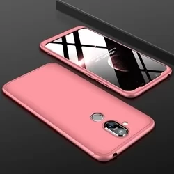 Nokia 8.1 Telefontok - GKK Protection 3In1 tok rose gold-1