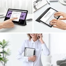 Tablettok Samsung Galaxy Tab S10 FE 10,9 coll (SM-X520, SM-X526) - DUX DUCIS TOBY fekete ütésálló tok, ceruza tartóval-3