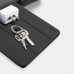 Tablettok Samsung Galaxy Tab S10 FE 10,9 coll (SM-X520, SM-X526) - DUX DUCIS DOMO fekete smart case ceruza tartóval-6