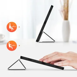 Tablettok Samsung Galaxy Tab S10 FE 10,9 coll (SM-X520, SM-X526) - DUX DUCIS DOMO fekete smart case ceruza tartóval-9