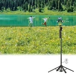 WiWU Wi-SE012 Selfie bot - fekete, tripoddá alakítható selfie bot dupla LED világítással-3