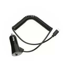 BlueStar Autós töltő - fekete szivartöltőfej - 3A MicroUSB kábel-1