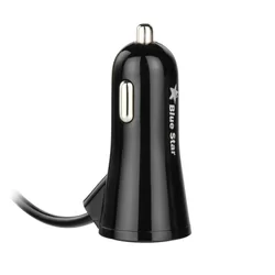 BlueStar Autós töltő - fekete szivartöltőfej - 3A MicroUSB kábel-2
