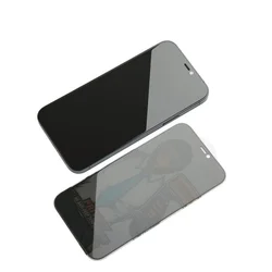 Üvegfólia iPhone 15 Pro - 5D Mr. Monkey betekintésvédő üvegfólia fekete kerettel-3
