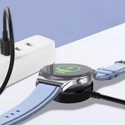 Tech-Protect Mc03 Ultraboost - Samsung Galaxy Watch mágneses töltő fekete, Type-C (USB-C) kábel-1