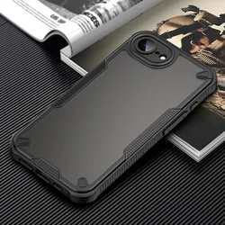 iPhone 16e telefontok - Defender Matt - fekete/áttetsző ütésálló hátlap tok-4