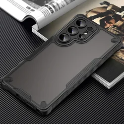 Samsung Galaxy S25 Ultra telefontok - Defender Matt - fekete/áttetsző ütésálló hátlap tok-4