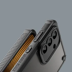 Samsung Galaxy A16 5G telefontok - Defender Matt - fekete/áttetsző ütésálló hátlap tok ﻿-3