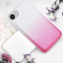 iPhone 16e telefontok - Ezüst / pink Shiny tok-2