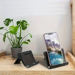 Univerzális asztali telefon- és tablettartó állvány, fekete-3