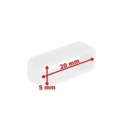 Okosóra szíj bújtató - 20 mm széles, fehér szilikon (1db)-1