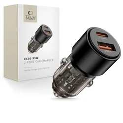 Tech- Protect CC01 - szivartöltő fej, USB / Type-C (USB-C), 95W, fekete-2