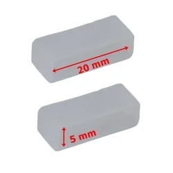 Okosóra szíj bújtató - 20 mm széles, átlátszó szilikon (1db)-1