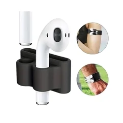 Okosóra szíjra rögzíthető headset tartó, piros szilikon (1db)-5