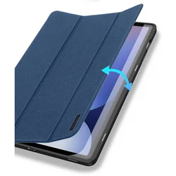 Tablettok Samsung Galaxy Tab S10+ 12,4 coll (SM-X820, SM-X826B) - DUX DUCIS DOMO kék ütésálló tok, ceruza tartóval-3