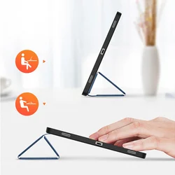 Tablettok Samsung Galaxy Tab S9+ 12,4 coll (SM-X810, SM-X816B) - DUX DUCIS DOMO kék ütésálló tok, ceruza tartóval-1