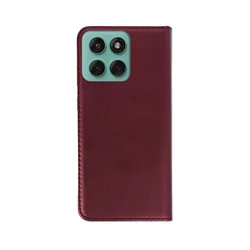 Motorola Edge 60 Fusion 5G telefontok - Smart Magnetic - burgundy szilikon keretes mágneses könyvtok-3