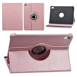 iPad 2022 10.9 (iPad 10) tablettok - rose gold fordítható műbőr tablet tok-3