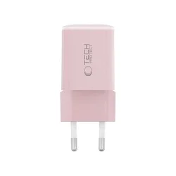 Tech-Protect NCM33W - USB / Type-C (USB-C) portos pink hálózati gyors töltőfej, 33W-1