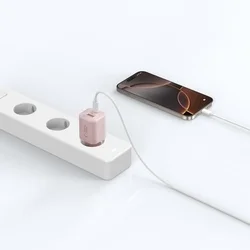 Tech-Protect NCM33W - USB / Type-C (USB-C) portos pink hálózati gyors töltőfej, 33W-4