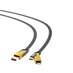 XO NB283 kábel - 4in1 kábel - (USB - Lightning / Type-C / MicroUSB) fekete szövetkábel, 60W, 1m-1