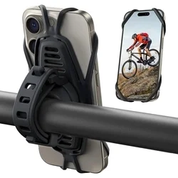 Joyroom ZS382 - univerzális bicikli kormányra szerelhető, 360°-ban forgatható, fekete telefon tartó, 4-7 coll-1