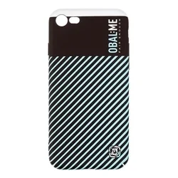 OBAL:ME Flossy Stripes telefontok - iPhone 7/8 - műanyag hátlap tok, fekete/égkék-1