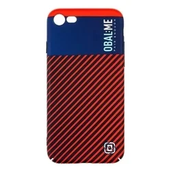 OBAL:ME Flossy Stripes telefontok - iPhone 7/8 - műanyag hátlap tok, kék/piros-1
