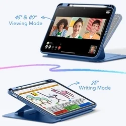 Tablettok iPad 2025 11 coll (iPad 11) - ESR FLIP HYBRID kék smart case, ceruza tartóval-4