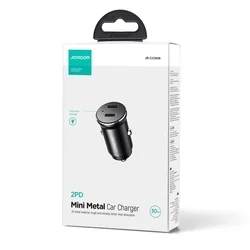 Joyroom CCN06 - szivartöltő fej, 2 Type-C (USB-C), 30W, fekete-5
