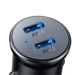 Joyroom CCN06 - szivartöltő fej, 2 Type-C (USB-C), 30W, fekete-1