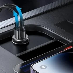 Joyroom CCN06 - szivartöltő fej, 2 Type-C (USB-C), 30W, fekete-4