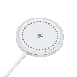 Maxlife MXWC-05 - fekete vezeték nélküli (Wireless) MagSafe kompatibilis töltőpad 15W + Type-C (USB-C) kábel-2