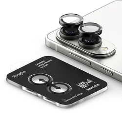 Samsung Galaxy S25 Edge üvegfólia - RINGKE kamera üvegfólia fekete kerettel/gyűrűvel-2