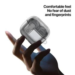 Samsung Galaxy Buds 3 / Buds 3 Pro tartó - Dux Ducis Seci átlátszó szilikon tok, karabinerrel-1