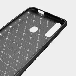 Huawei P Smart Z / Honor 9X Telefontok - Carbon Fiber fekete szilikon tok-2