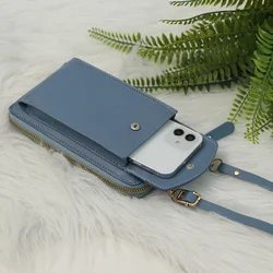 Univerzális telefontartó és pénztárca táska - kék-3