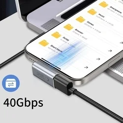 Tech-Protect Ultraboost Aa01 adapter- Type-C / Type-C (USB-C) porttal, 90°-ban elfordított, szürke-2