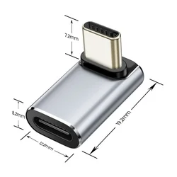 Tech-Protect Ultraboost Aa02 adapter - Type-C / Type-C (USB-C) porttal, 90°-ban elfordított, szürke-1