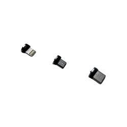 Setty - 3in1 kábel - USB - Lightning / Type-C (USB-C) / MicroUSB cserélhető mágneses fejekkel, pink kábel 2,4A, 1 m-1